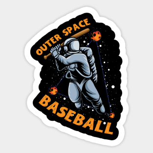 Outer Space Baseball Sticker